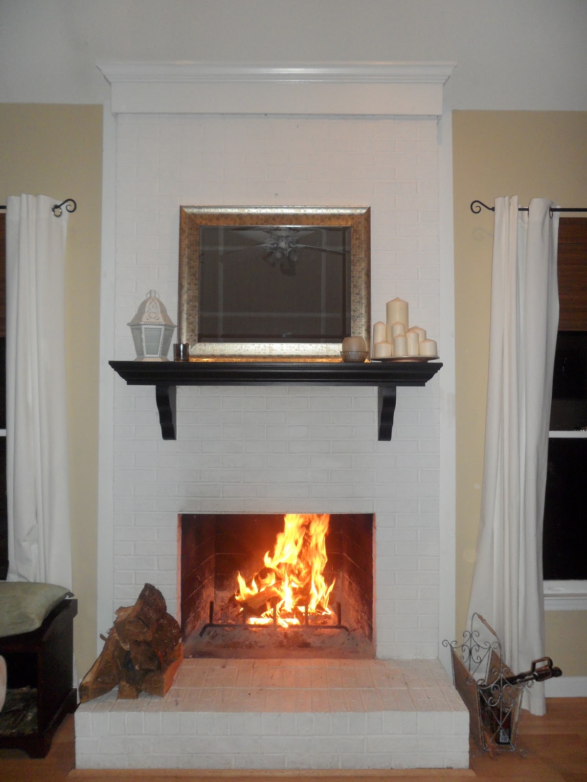 Bodes & Ollie Painting a Brick Fireplace