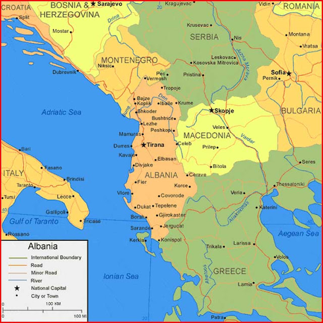 Map of Albania Region picture
