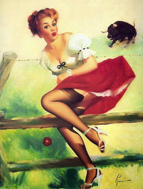 Presa na Cerca - Edward Runci e suas pinturas Pin-up