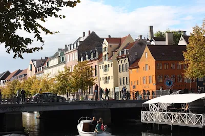 The canals of Copenhagen, Denmark in late October