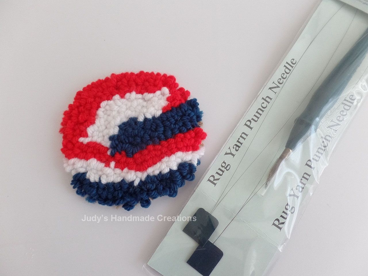 Judy's Handmade Creations Rug Yarn Punch Needle Tool Project