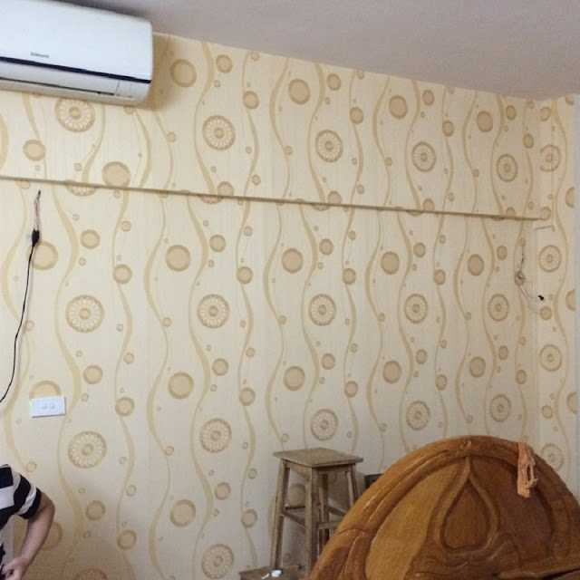 Ảnh mẫu thi công thực tế giấy dán tường Ý mã R15 Ảnh mẫu thi công thực tế giấy dán tường Ý mã R15