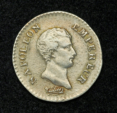 French Coins of Napoleon Bonaparte Franc Quart Silver Coin 