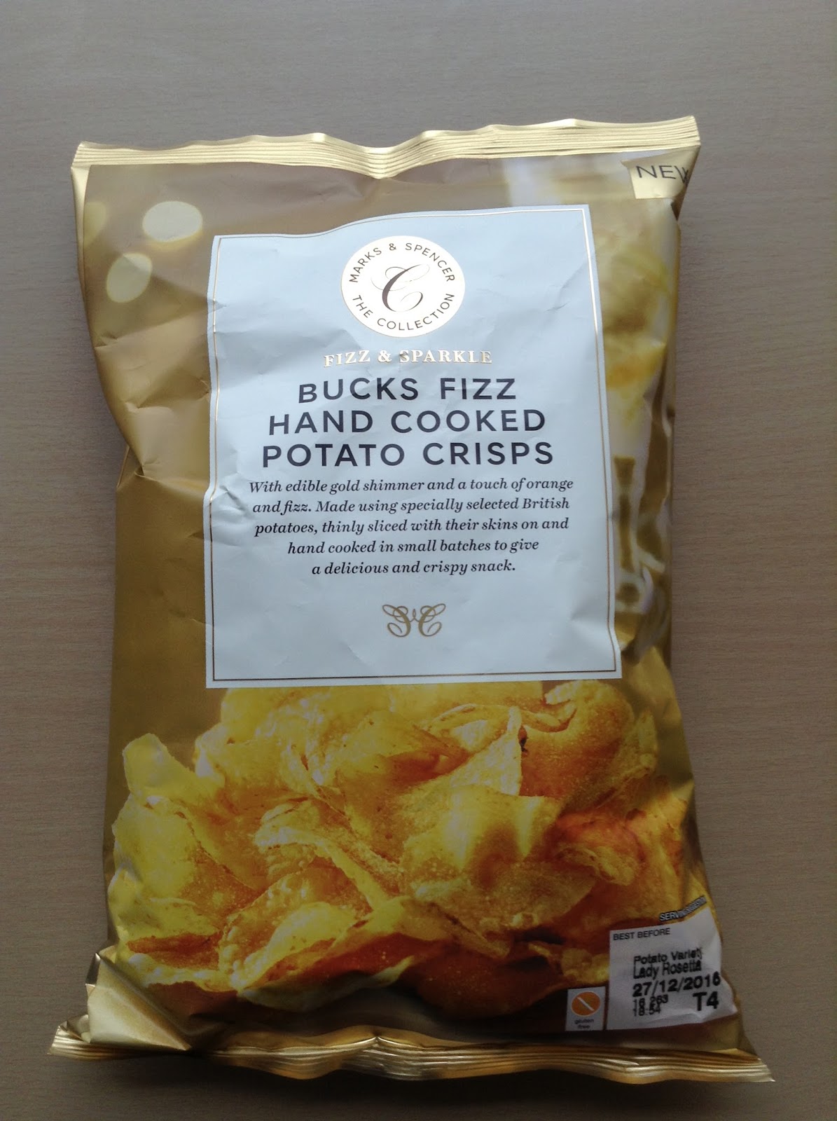Marks & Spencer Bucks Fizz Hand Cooked Crisps