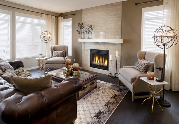 Salas pequeñas con chimenea - Decoración de salas con estilo