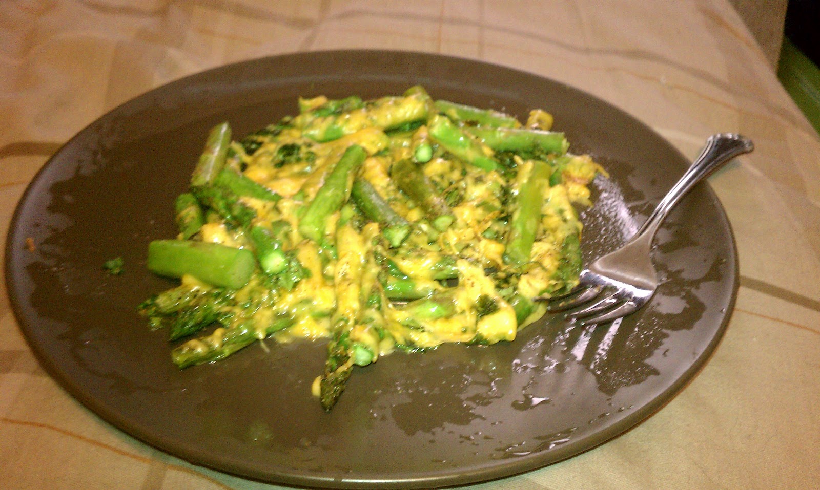 Quickie Meals for One Cheesy Spiced Asparagus Al Dente "Pasta"