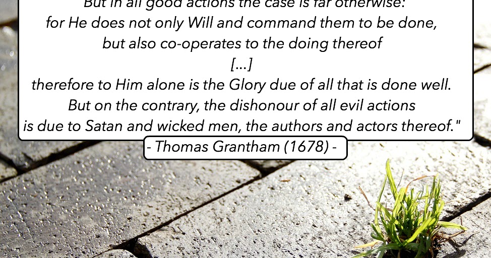 Beyond Calvinism Early Arminian Baptist Thomas Grantham on God's