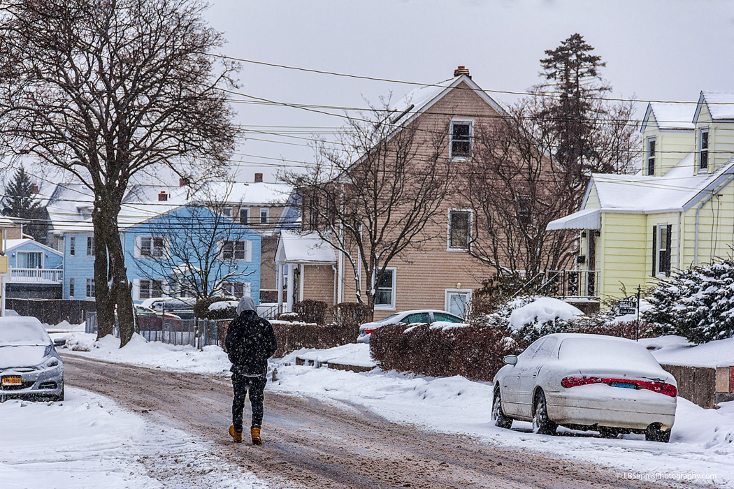 Snowy Day in Bridgeport, Connecticut, USA. LBSimms Photography