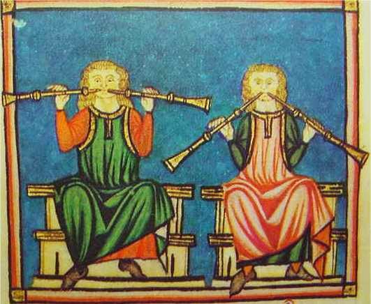 Flautas dobles medievales