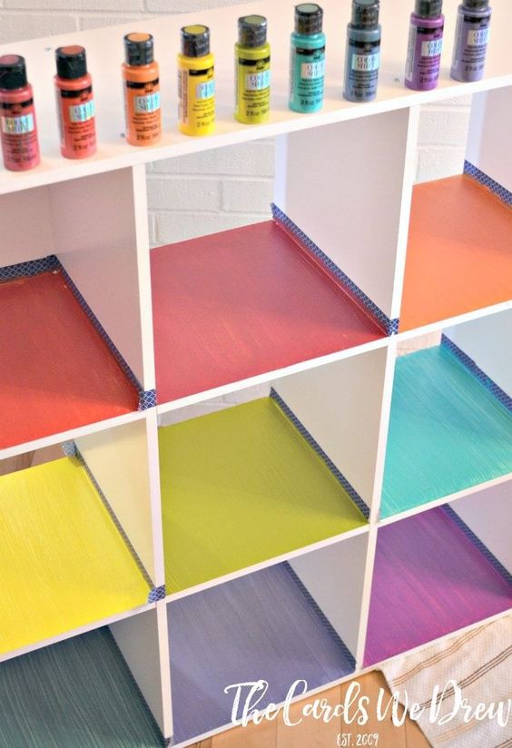 A Colorful Array of Painted Rainbow UPCYCLED Furniture & Decor Ideas