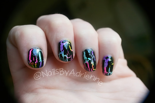 Nails By Adrienne : Tutorial: Tie-Dye Crackle Nails