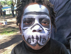 stormtrooper wars star face painting