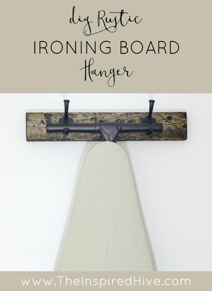 DIY Rustic Wooden Ironing Board Hanger The Inspired Hive