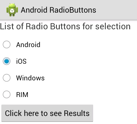 Programmers Sample Guide: Android Radio Buttons example