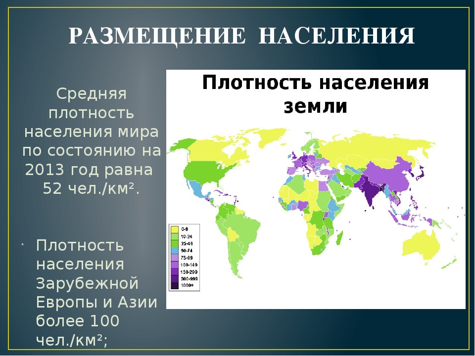 Страна с самой большой плотностью. Карта плотности населения земли.