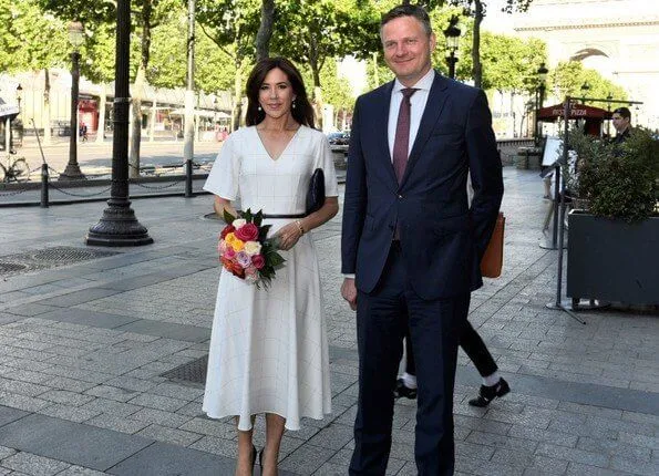 Crown Princess Mary visited Danish artist Sonja Ferlov Mancoba's exhibition at Pompidou Center together with Firsy Lady Brigitte Macron