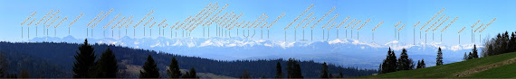 Panorama Tatr (okolice Obidowej) Panorama Tatr