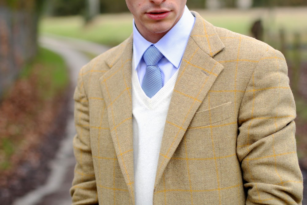 Campagne_Chemise-Seiensticker_Cravate-rayée_sans-repassage-BLazer-Cerutti_Charlie-Montre-Cachemire-UNiqlo_BLog-MOde-HOmme-Mmoustache-chaussures-tressée