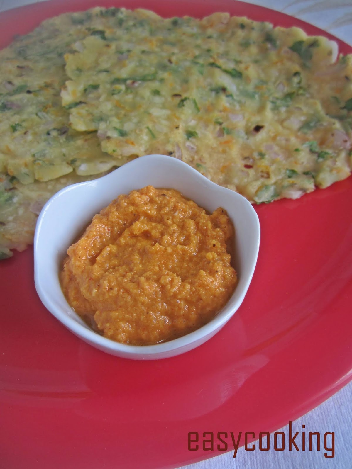 Easycooking Akki Roti with Garlic Chutney