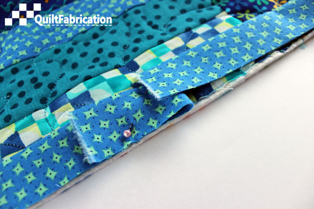 joining quilt binding-start with a fold