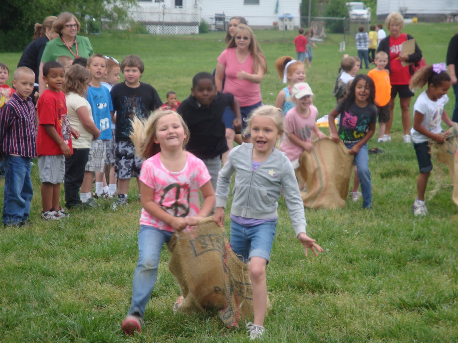 The Harris Family Field Day at school