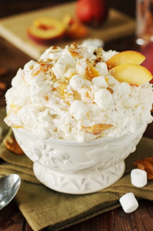 Peach Fluff Salad The Kitchen is My Playground