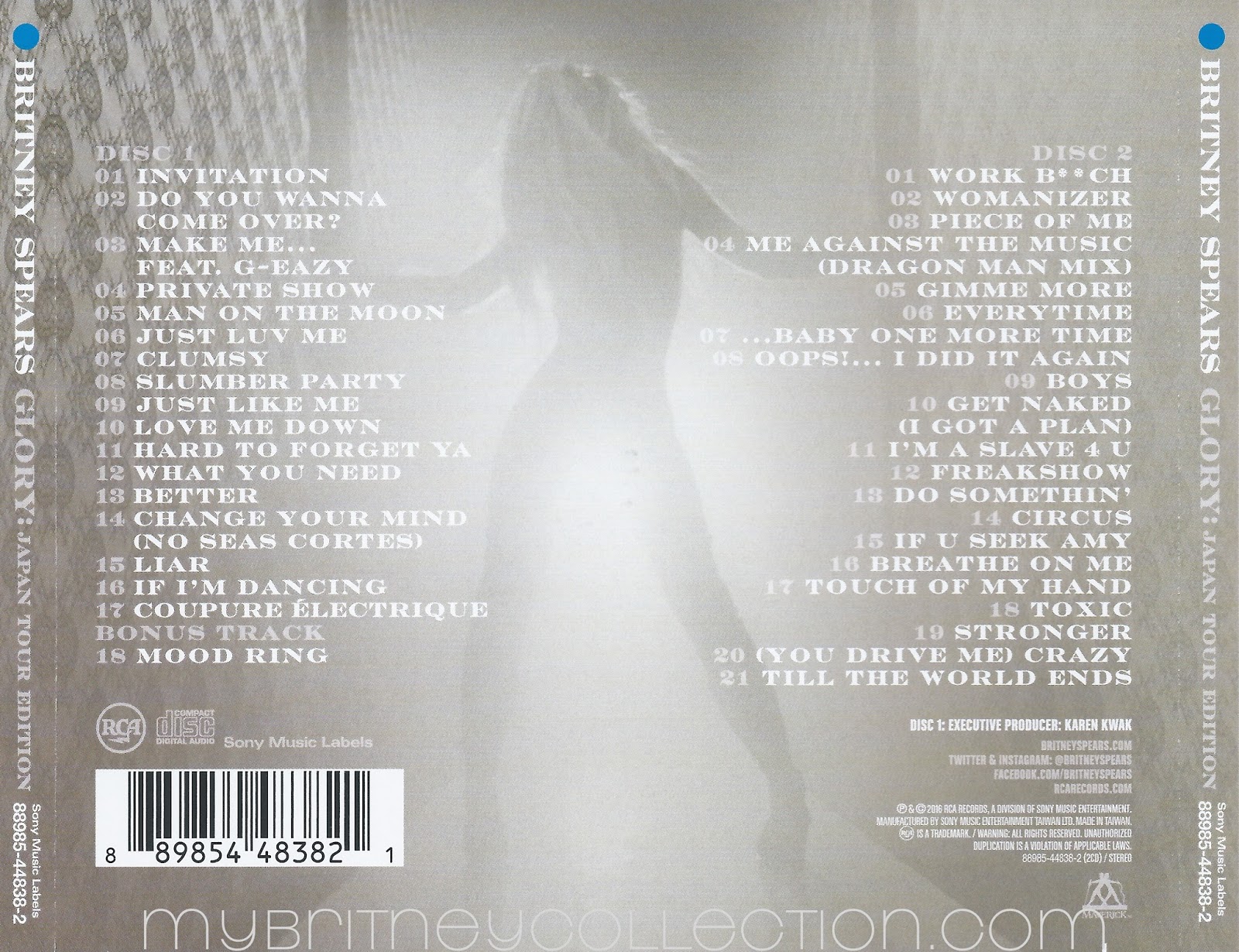 My Britney Collection Glory Asian Tour Edition Limited Edition 2 Cd