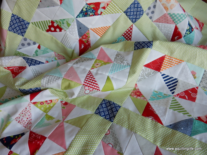 HalfSquare Triangle Scrap Quilt A Quilting Life a quilt blog