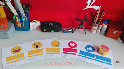 boite ronde en papier en forme de smiley réaction faceboo
