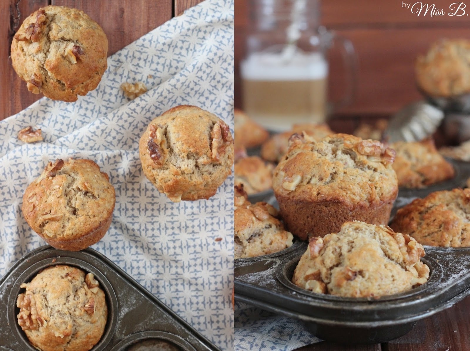 Wie in Elmo Alaska: Bananen-Walnuss-Muffins zum Frühstück Wie in Elmo Alaska: Bananen-Walnuss-Muffins zum Frühstück