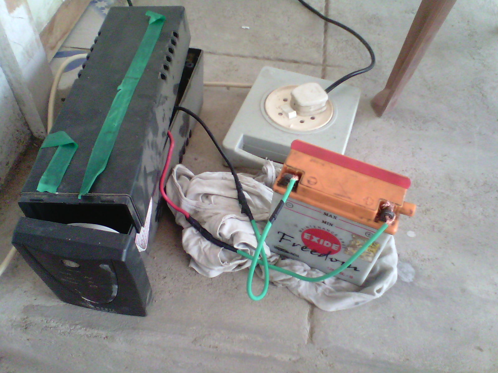 DIY people Charging bike and car batteries at Home