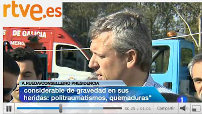 Videos da noticia do incendio da nave de Curro nas distintas TV de España