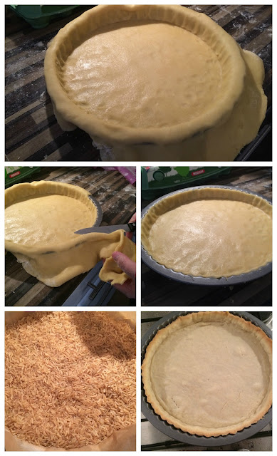 photos of the steps for Making the Tart case