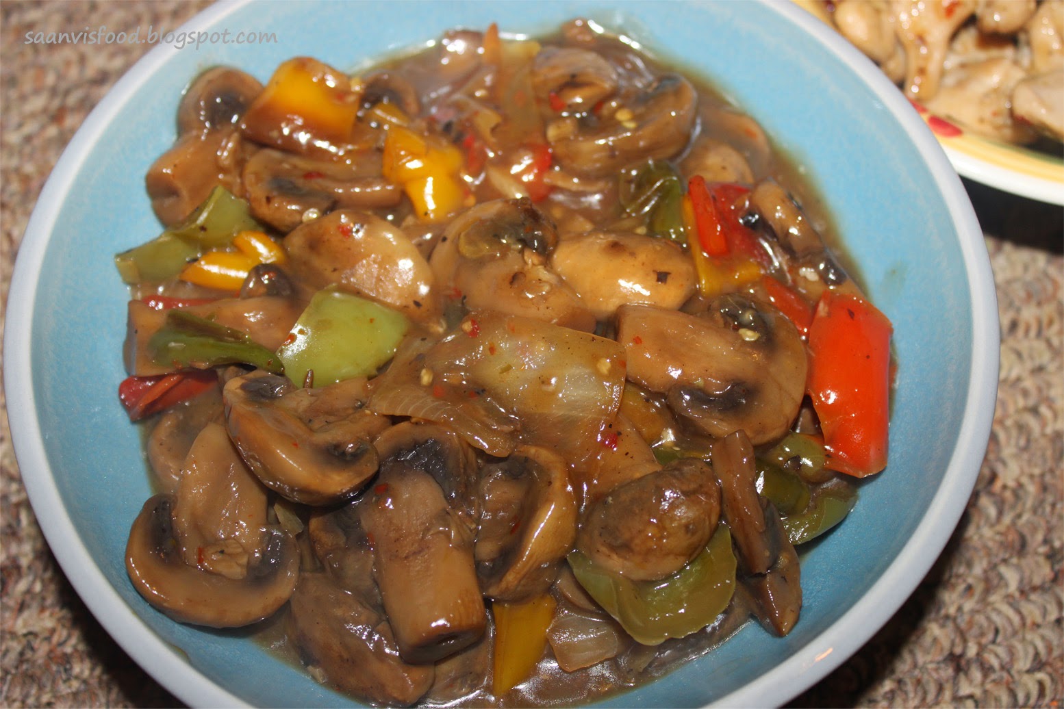 Saanvis food Chilli Mushroom Wet