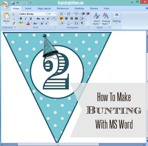 Printable Bunting Template