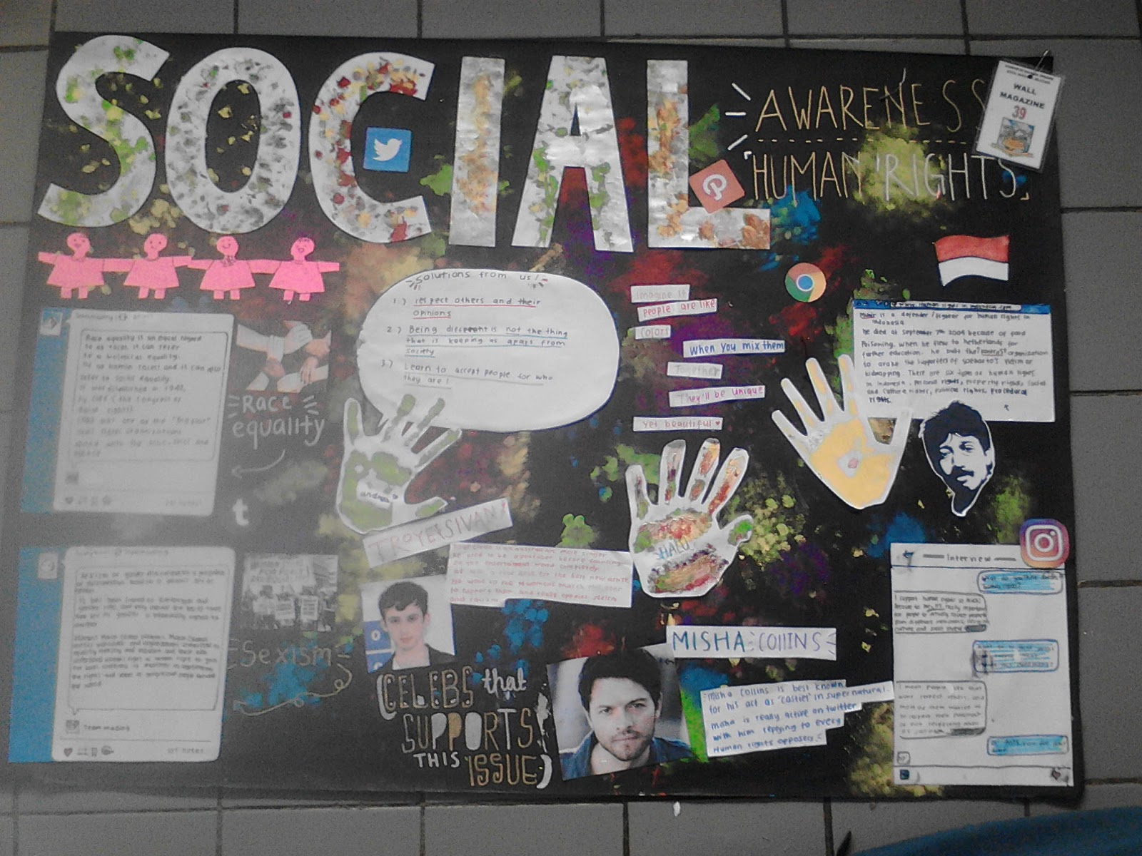 CONTOH "ENGLISH WALL MAGAZINE" KREASI SISWA SMP DI JAKARTA SELATAN