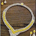Yellow stones and diamond necklace designs