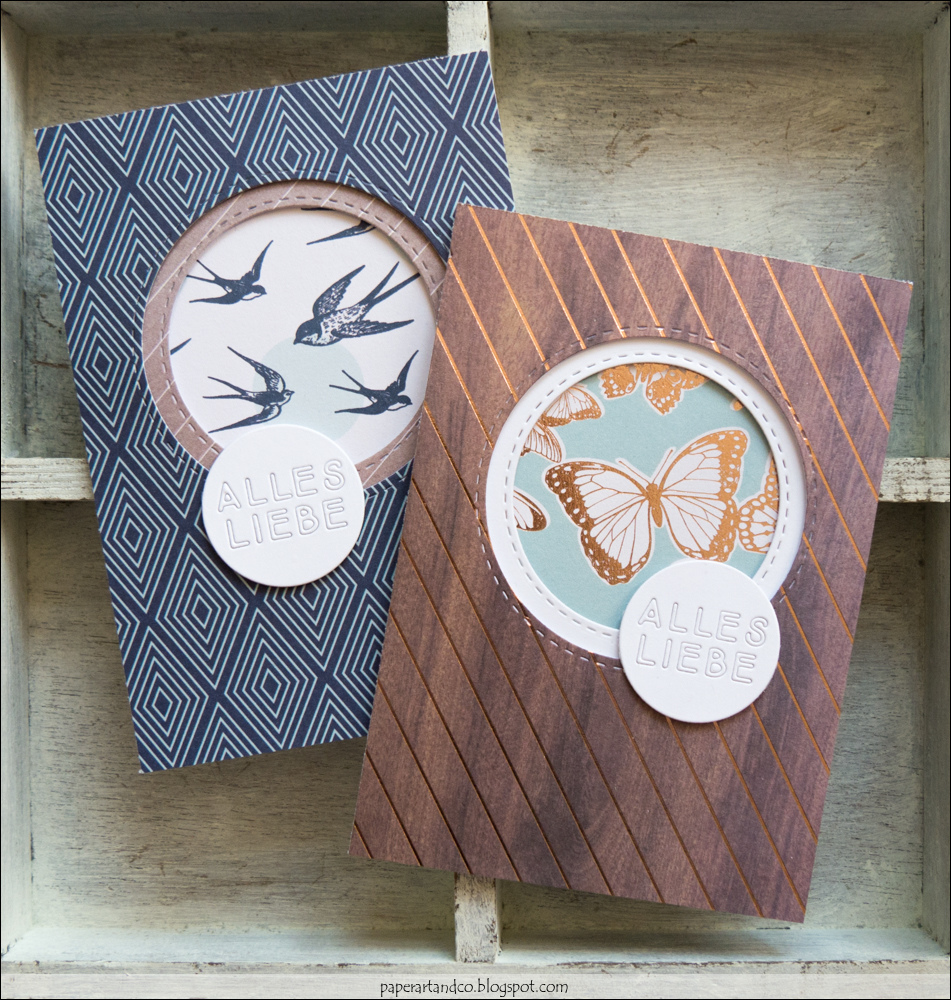 Paper, ART & Co.: Genähte Kreise | Karten aus edlen Typecast Papieren