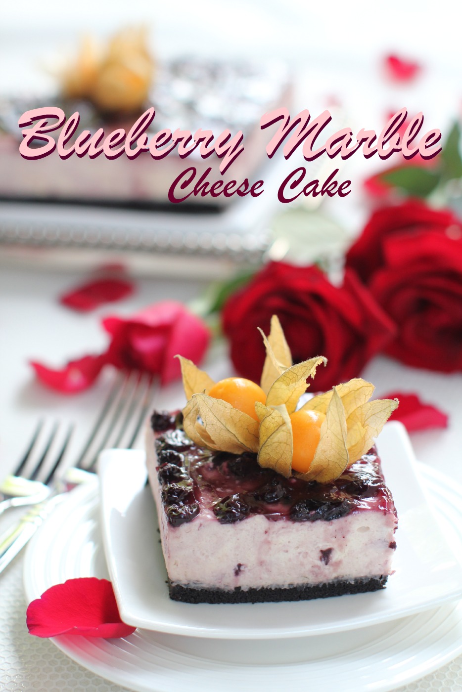 Blueberry Marble Cheese Cake Masam Manis