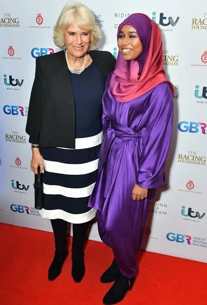 The Duchess of Cornwall attended the premiere of Riding A Dream, a documentary about Khadijah Mellah