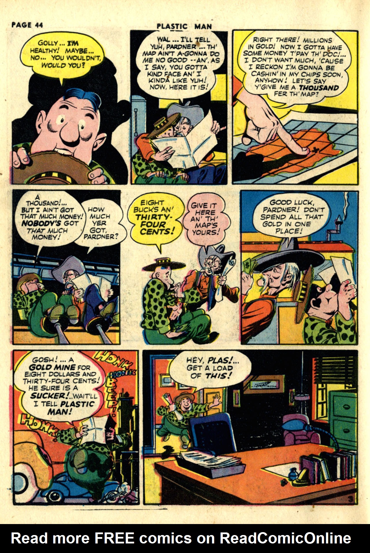 Read online Plastic Man (1943) comic -  Issue #1 - 46