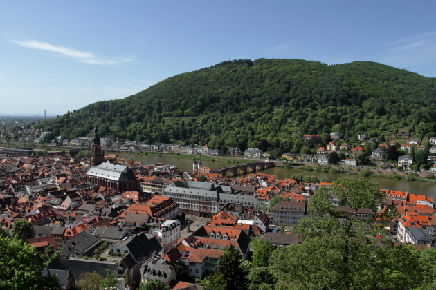 Heiliggeistkirche as seen from the Schloss, Heidelberg