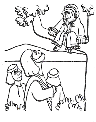 Zacchaeus Cut Out Coloring Coloring Pages