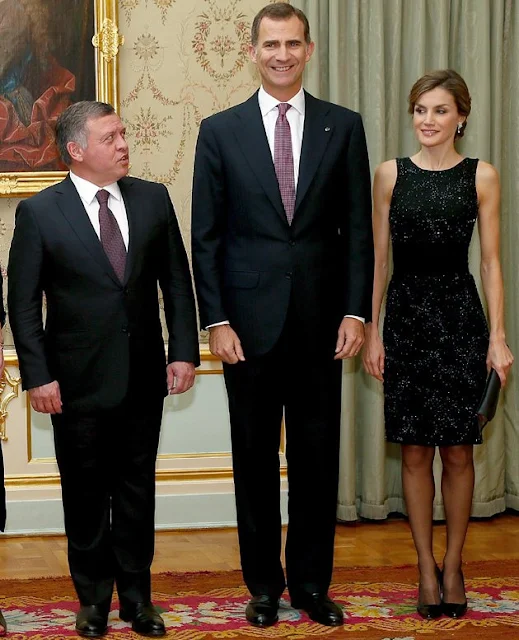 King Felipe VI and Queen Letizia hosted a dinner banquet in in the Palace of El Pardo on Thursday in honour of King Abdullah II of Jordan and Queen Rania