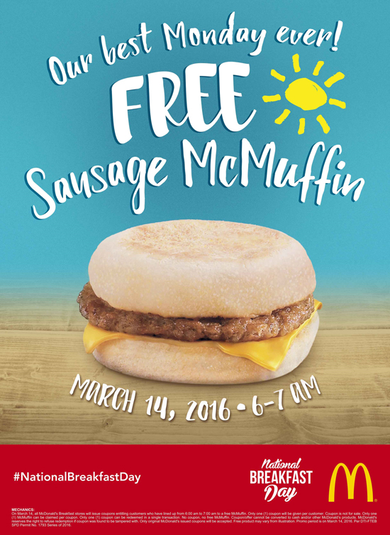 McDonald's 4th National Breakfast Day BEST MONDAY EVER! Woman Elan Vital Davao Lifestyle