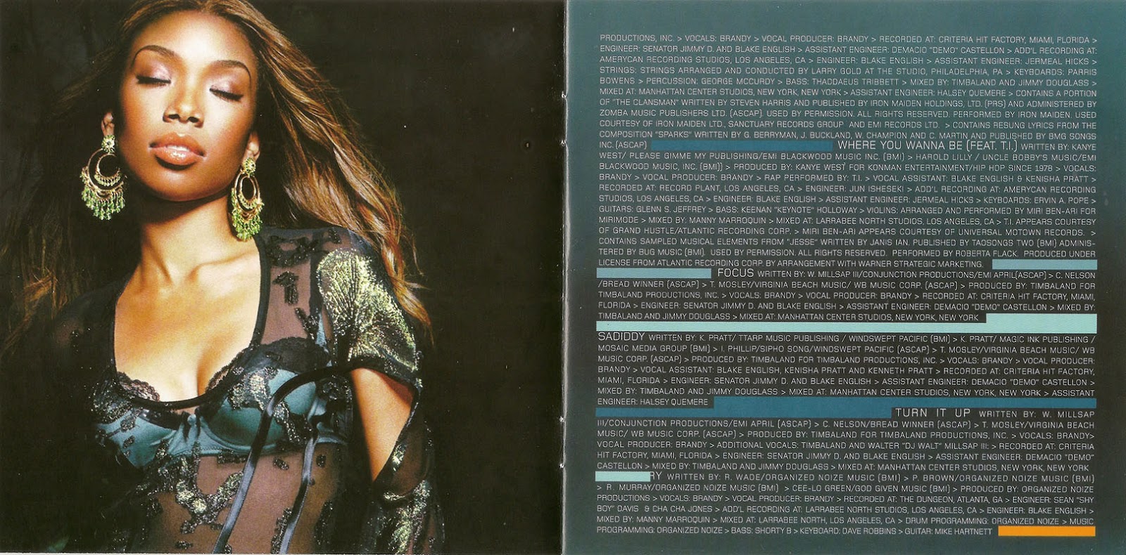 Encarte Brandy Afrodisiac Encartes Pop