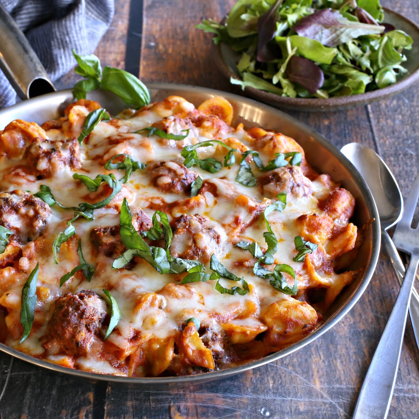 Hungry Couple Cheesy Meatball Casserole