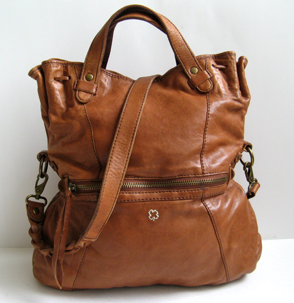 LUCKY BRAND BROWN LEATHER ITALIAN HANDBAG