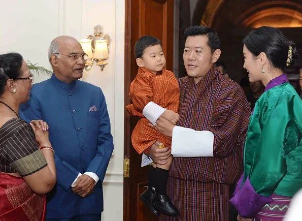 King Khesar Namgyal Wangchuck, Queen Jetsun Pema and Prince Jigme Namgyel Wangchuck visit New Delhi