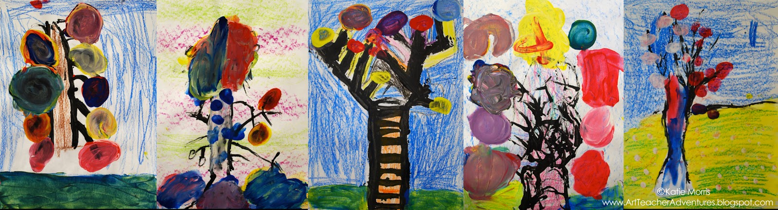 Adventures Of An Art Teacher 1st Grade Art History Inspired Trees